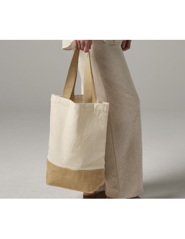 WES-W450-Jute Base Canvas Shopper